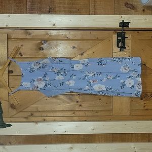 Light Blue Floral Large Dress Blue Rain Brand Francesca's